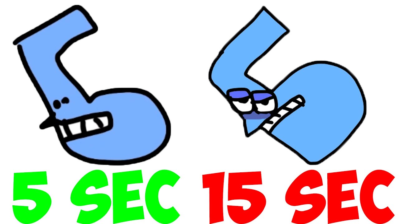 Drawing Russian Alphabet Lore in 5 SECONDS vs 15 SECONDS ( Full Version )