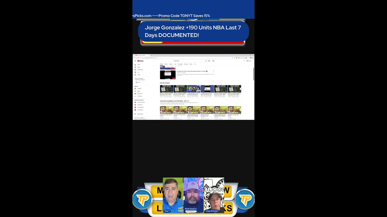 Live NBA NHL Picks Tonys Picks Morning Show 3-16-2026 📱