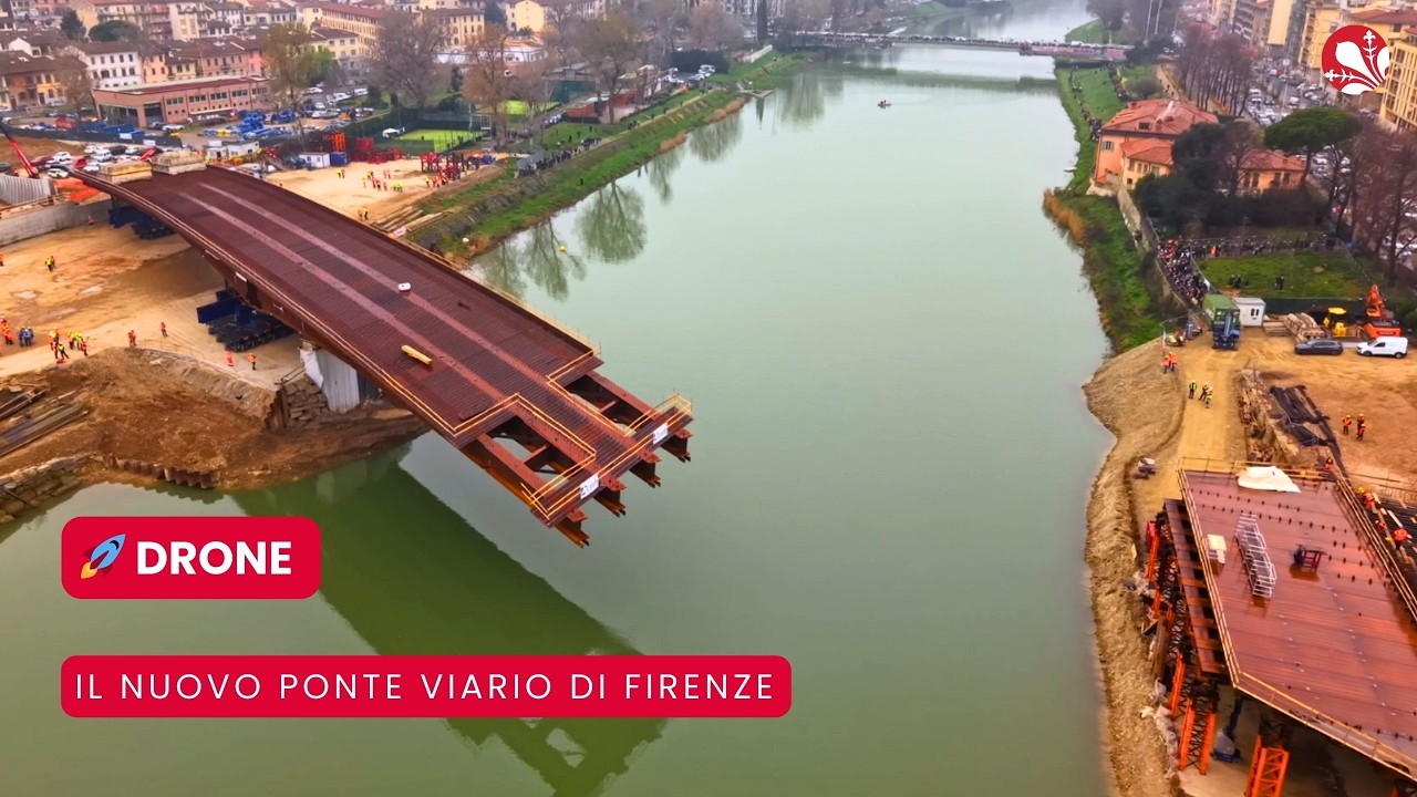 🚀 DRONE | Il varo del nuovo ponte viario tra Bellariva e il parco dell’Anconella