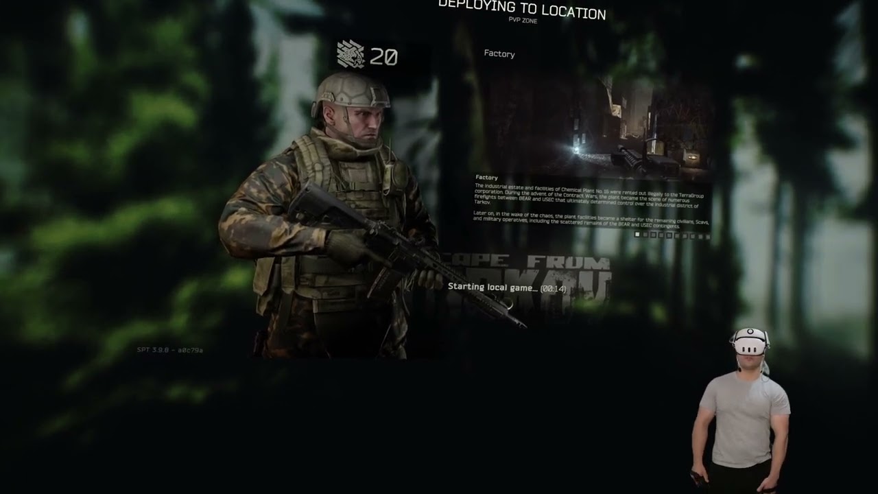 SPTVR TARKOV IN VR! HARDCORE MODE! E65