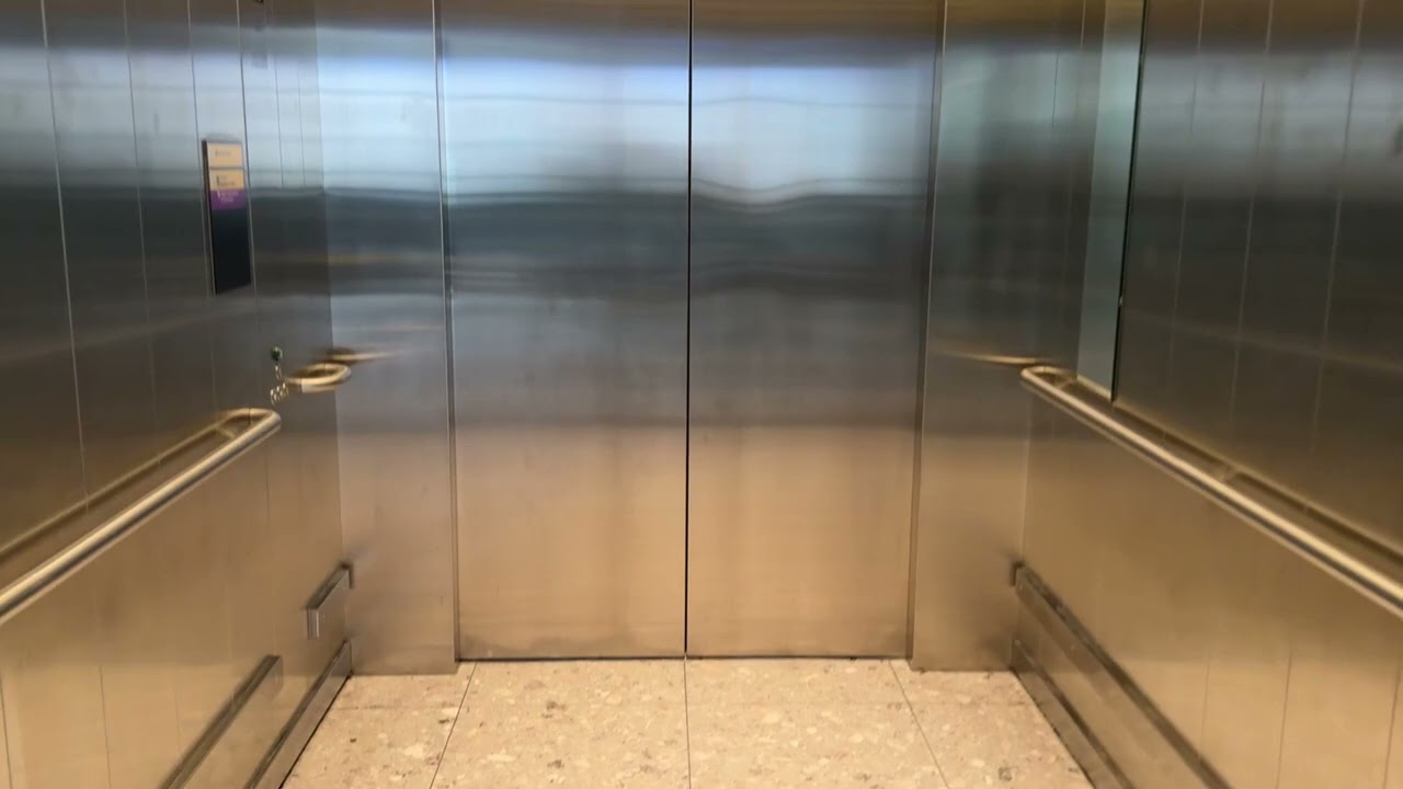 Kone MonoSpace MRL Traction Elevators at LHR Heathrow International Airport in London, England
