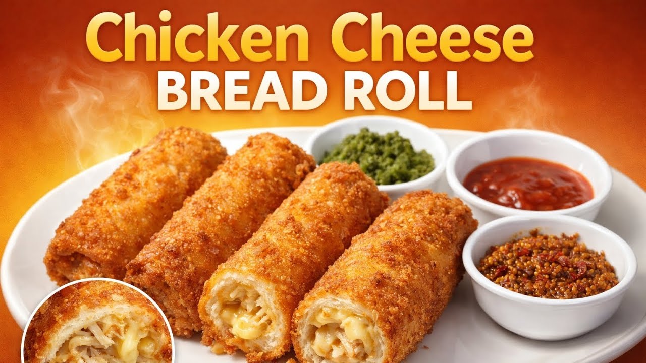 Crispy Chicken Cheese Bread Roll | Easy Snack Recipe | Iftar & Tea Time Special