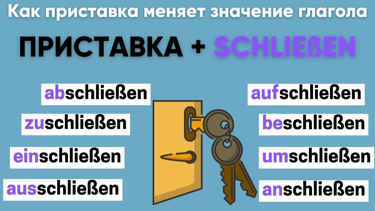 Глаголы с SCHLIEßEN | Приставки в немецком языке 🇩🇪
