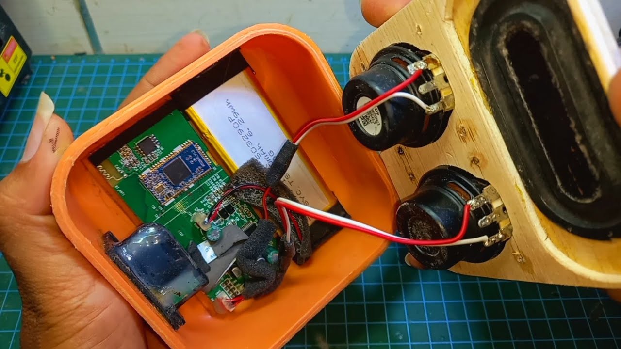 Making a Bluetooth speaker using a Soundplus Tuff amplifier and a JBL flip3 driver