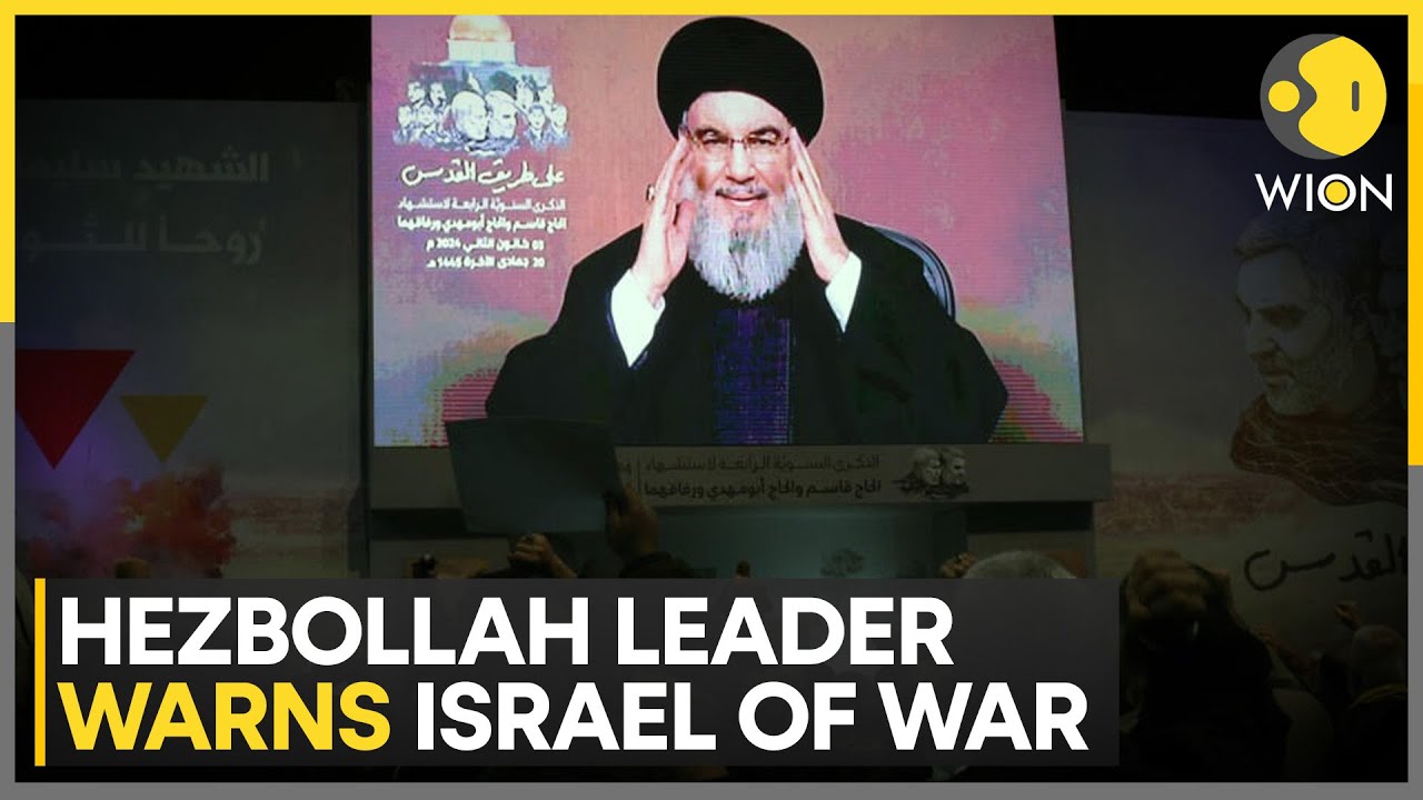 Hezbollah leader warns Israel of war &lsquo;without limits&rsquo; | Latest News | WION