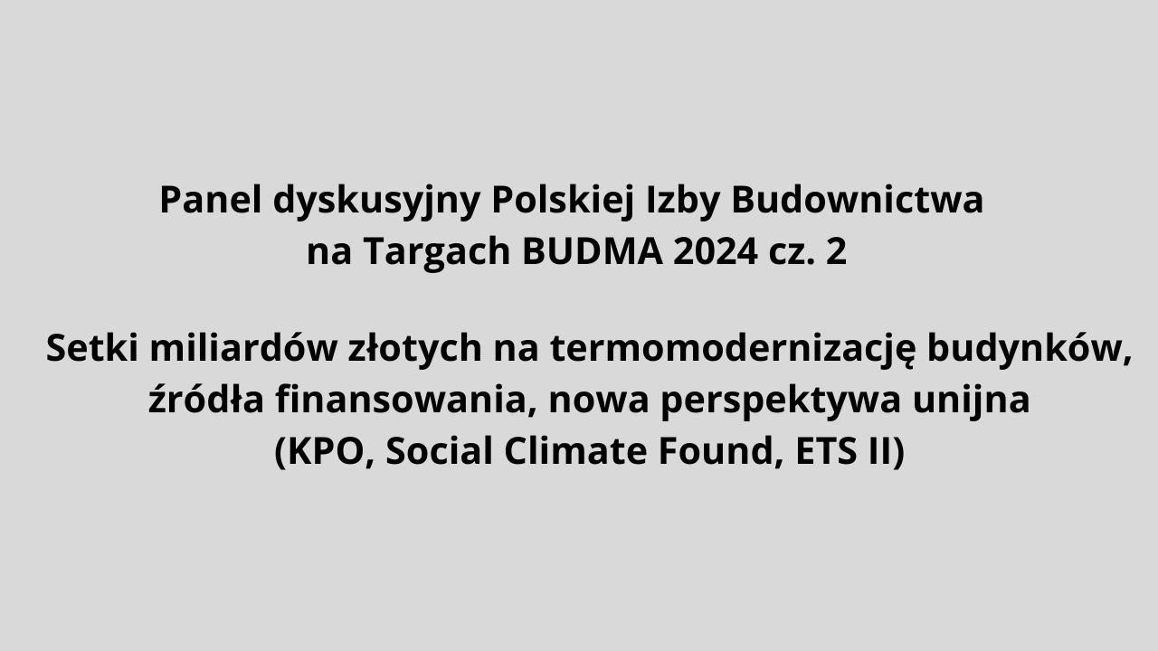 Panel dyskusyjny PIB na Targach BUDMA cz. 2