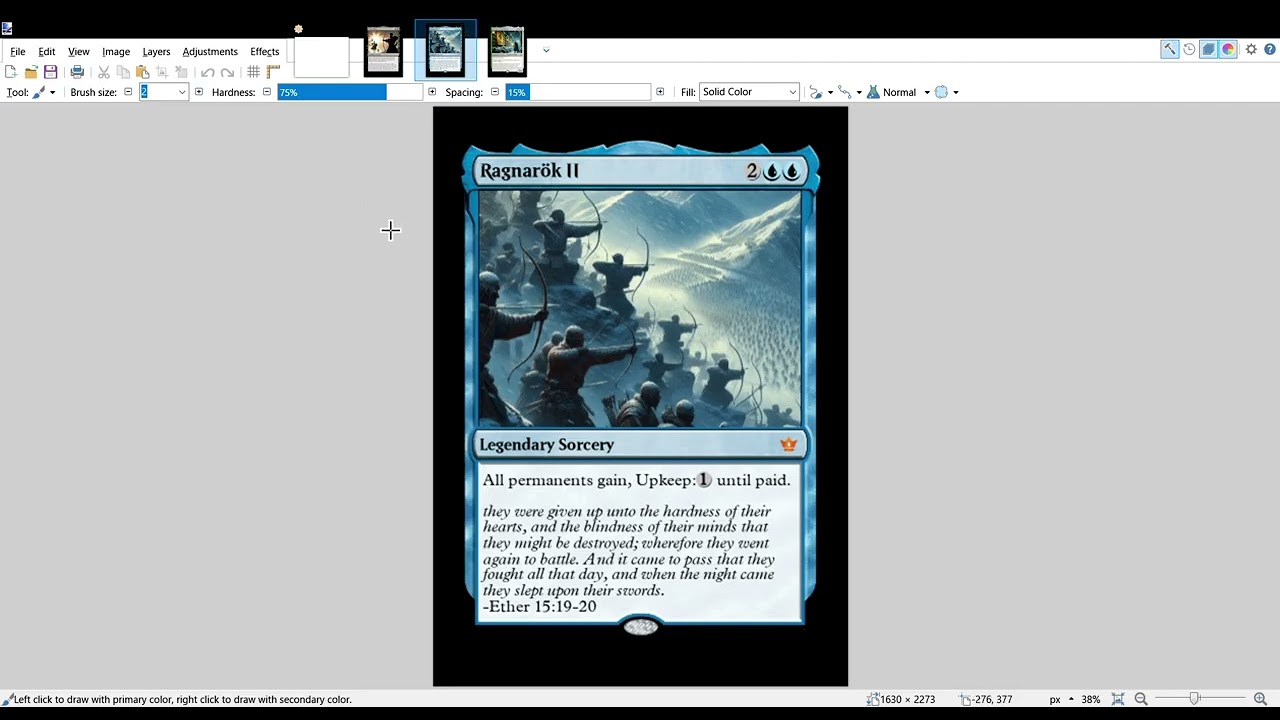 My Last 3 cards for the Book of Ether