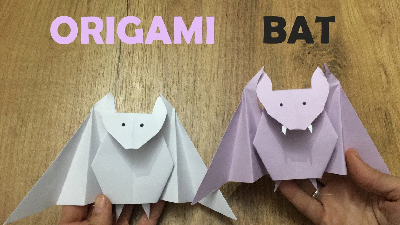 Origami Halloween Bat. Як зробити кажана з паперу?
