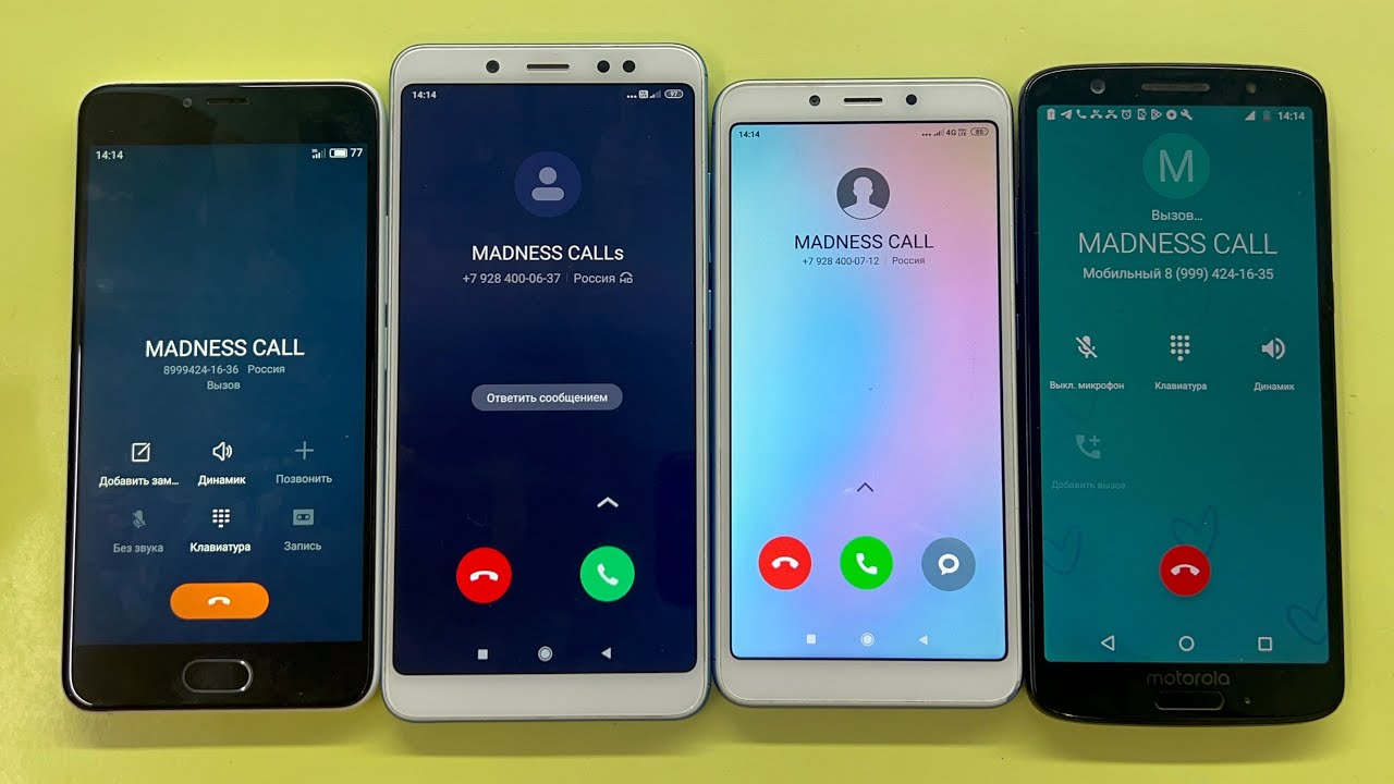 Incoming Call & Outgoing Call At The Same Time Xiaomi Mi 6A Vs Xiaomi Mi 5 Same color,Motorola MEIZU