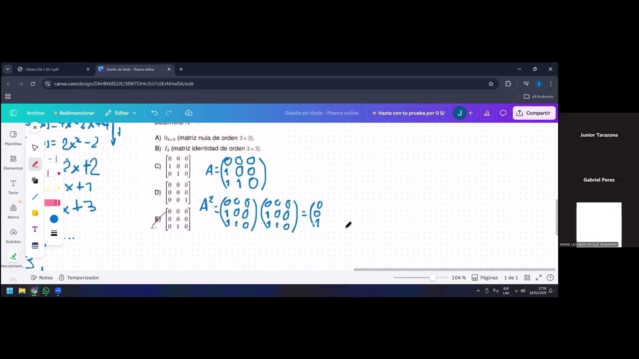 Resolución de los problemas de Algebra del examen de admisión UNI 2026 I