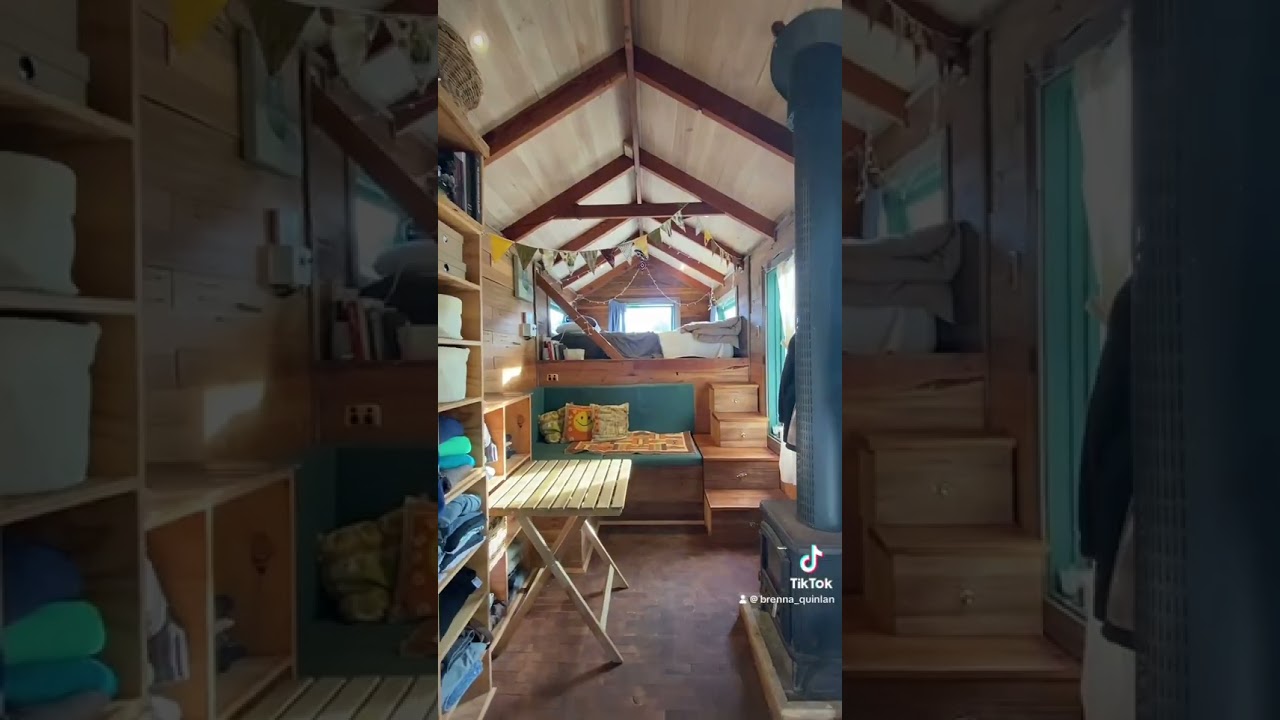 Tiny house on wheels - this is where I live 💚 #tinyhouse #tinyhouselife