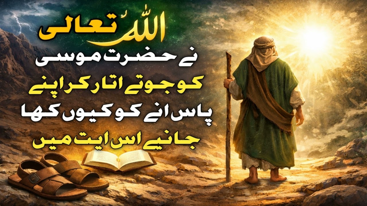 Allah Ta‘ala ne Hazrat Musa ko joote utaar kar apne paas aane ko kyun kaha? Janiye is ayat mein. 