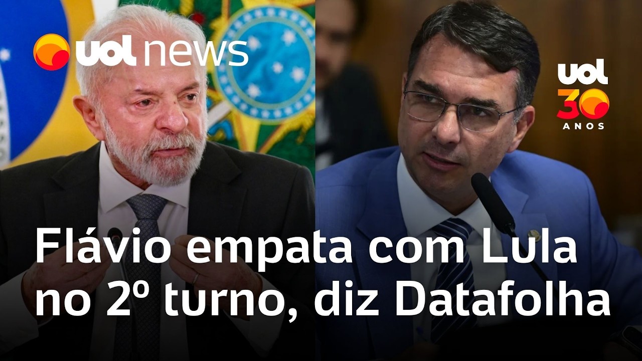 Datafolha: Flávio Bolsonaro empata com Lula no 2º turno; veja cenários completos da nova pesquisa