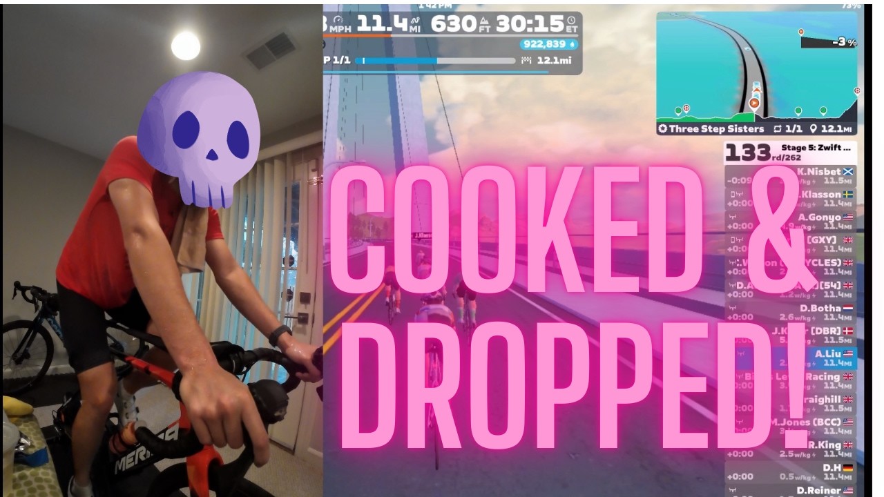 Cooked..Brutal Climb.. Zwift Games Stage 5: Three Step Sister Race Recap