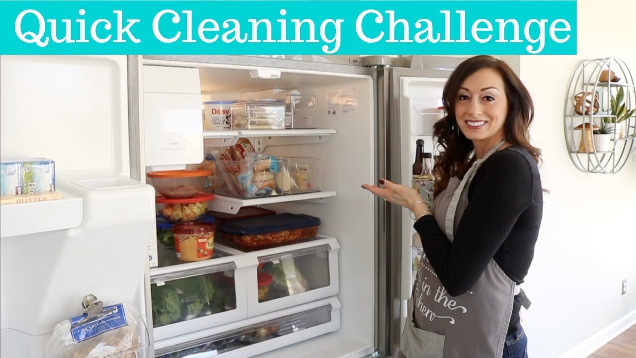 Quick Cleaning Challenge 1 | Clean with Me | Cleaning Out the Fridge