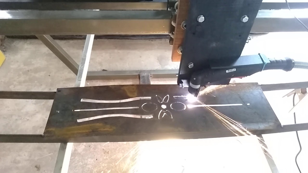 CNC plasma caseira TESTE em chapa 3mm