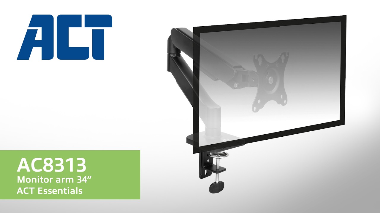 How to install: ACT AC8313 Monitor arm 35
