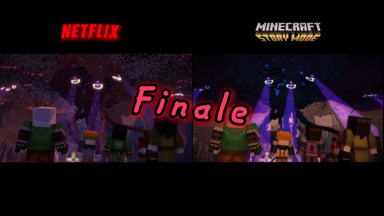 Re-Edited | Minecraft: Story Mode E4 Wither Storm Final // Netflix vs Original //