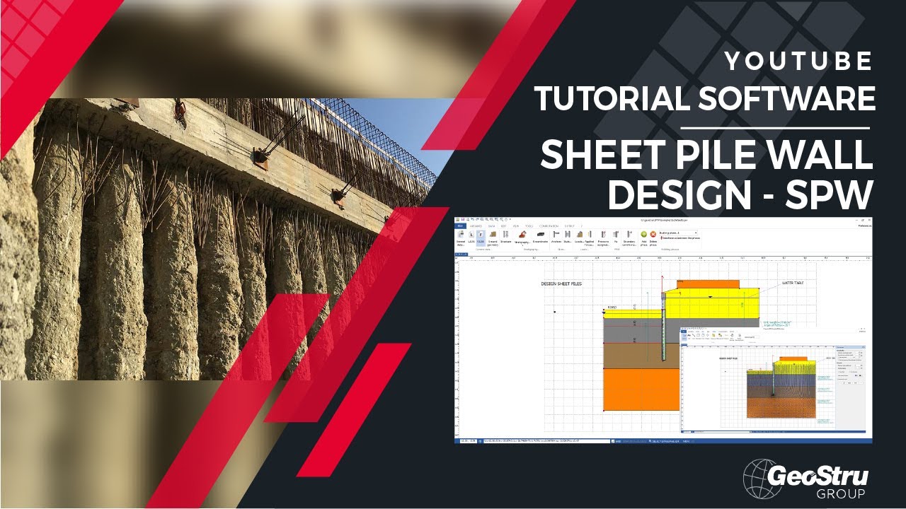 Tutorial software: Sheet pile wall design - GeoStru SPW
