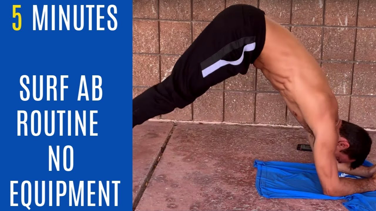 5 Mins Surf Ab Routine (No Equipment Needed)