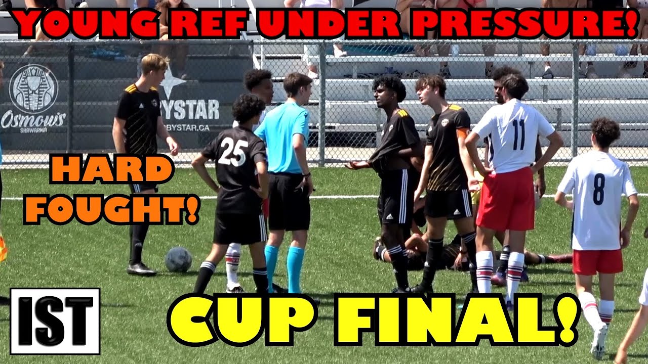 CUP Final CLASH!  Young REF Faces ADVERSITY in INCIDENT Packed Match!