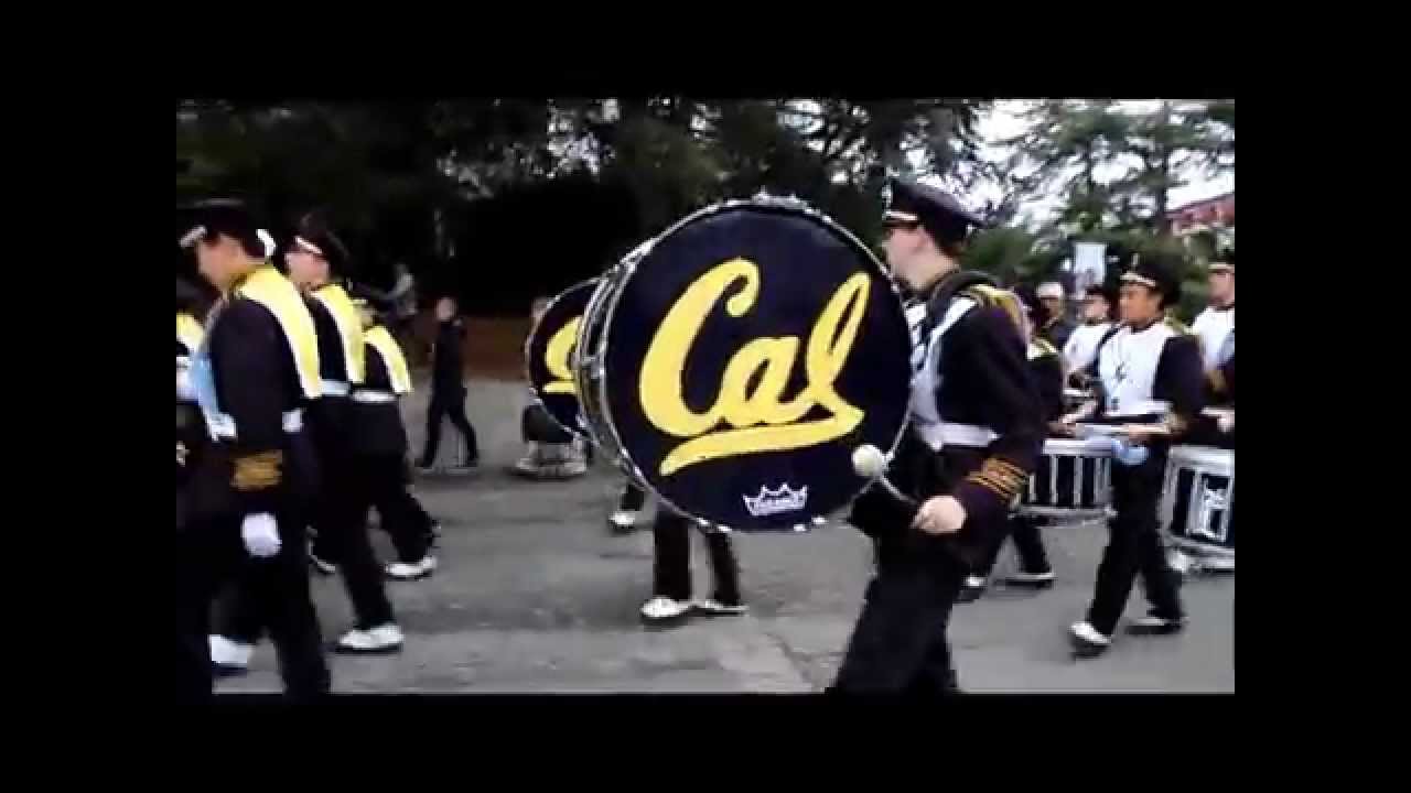 Unedited UCB Cal Band full March to Memorial Stadium 2014 singing 