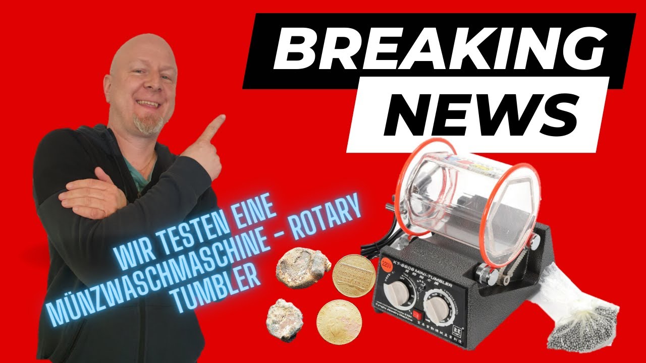 Test Münzwaschmaschine / Rotary Tumbler / sondeln / Münzen reinigen
