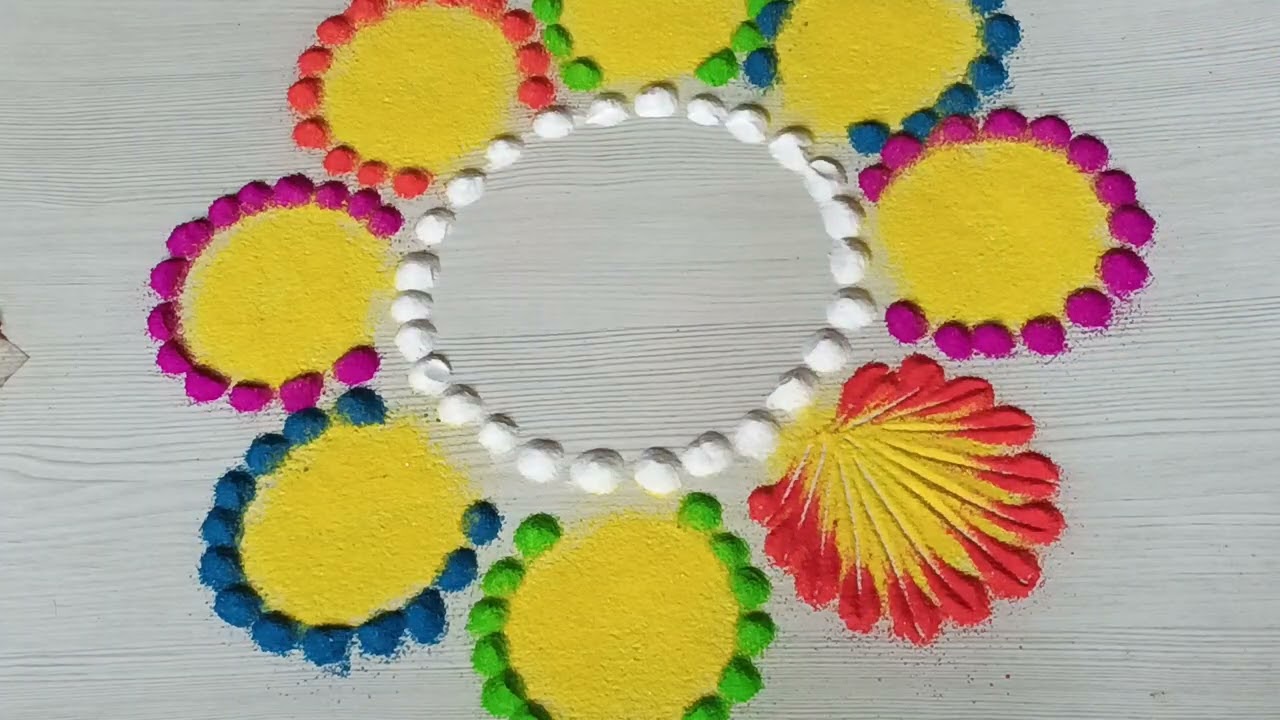 Simple rangoli designing 