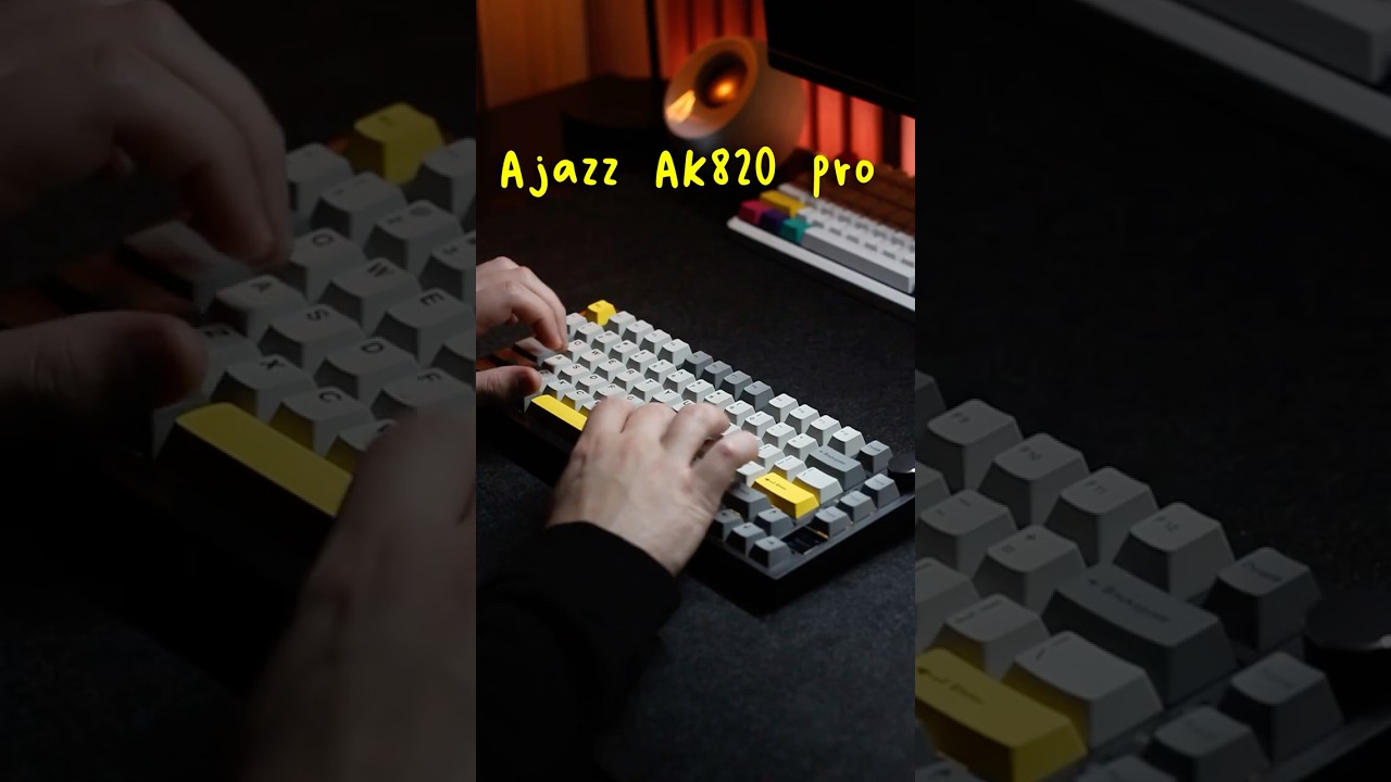 Ajazz AK820 Pro with Flying Fish unboxing and sound test #keyboard
