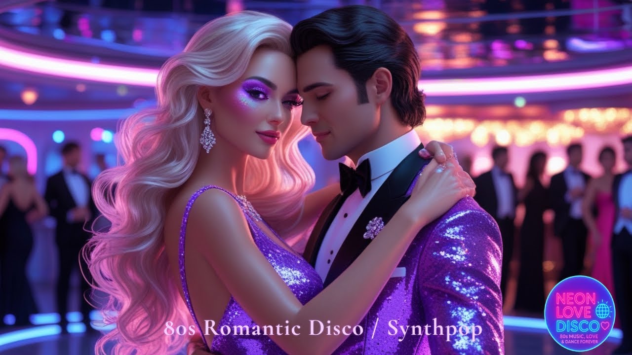 Kiss Me in the Neon Light 💜 15 Minute Loop | 80s Romantic Disco | Neon Love Disco