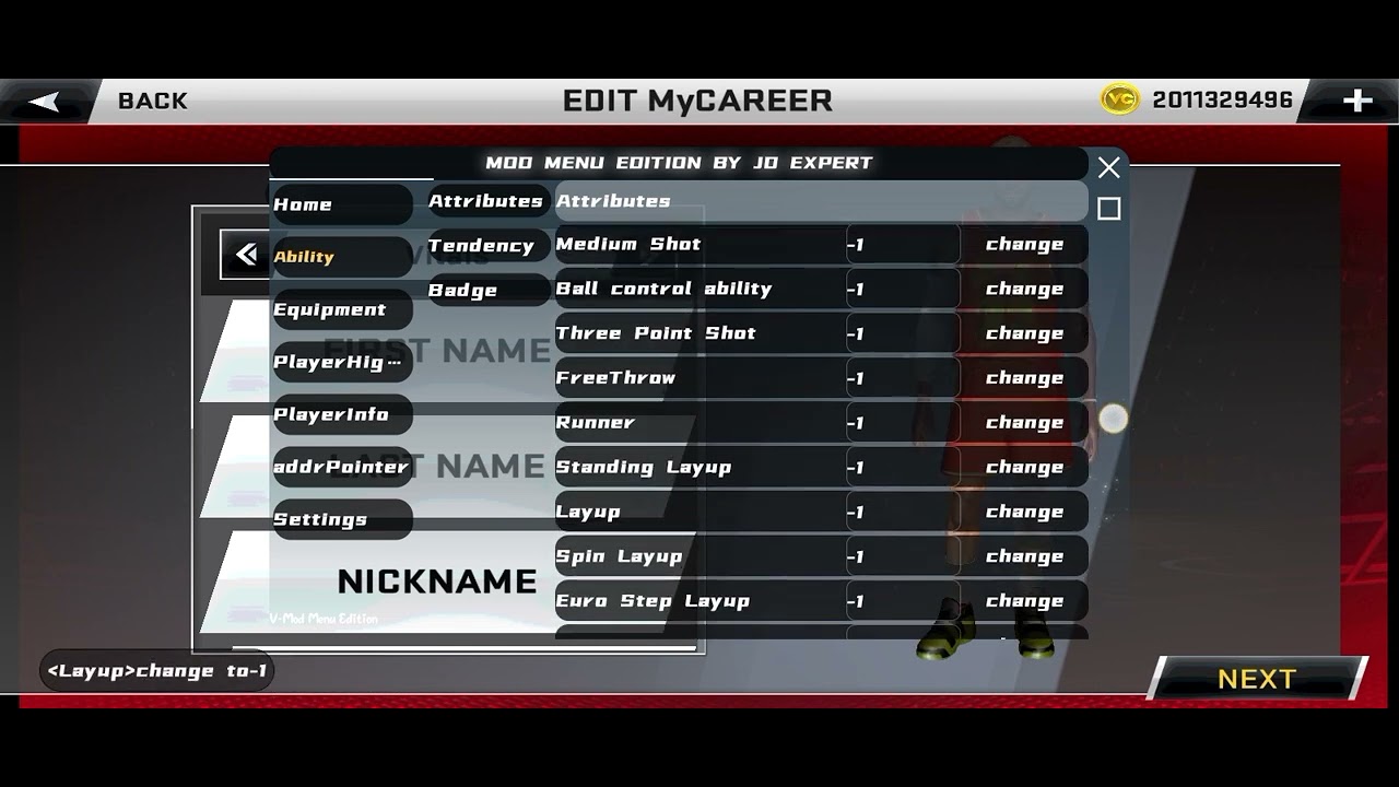 99 overall NBA 2k20 mobile JD MOD MENU