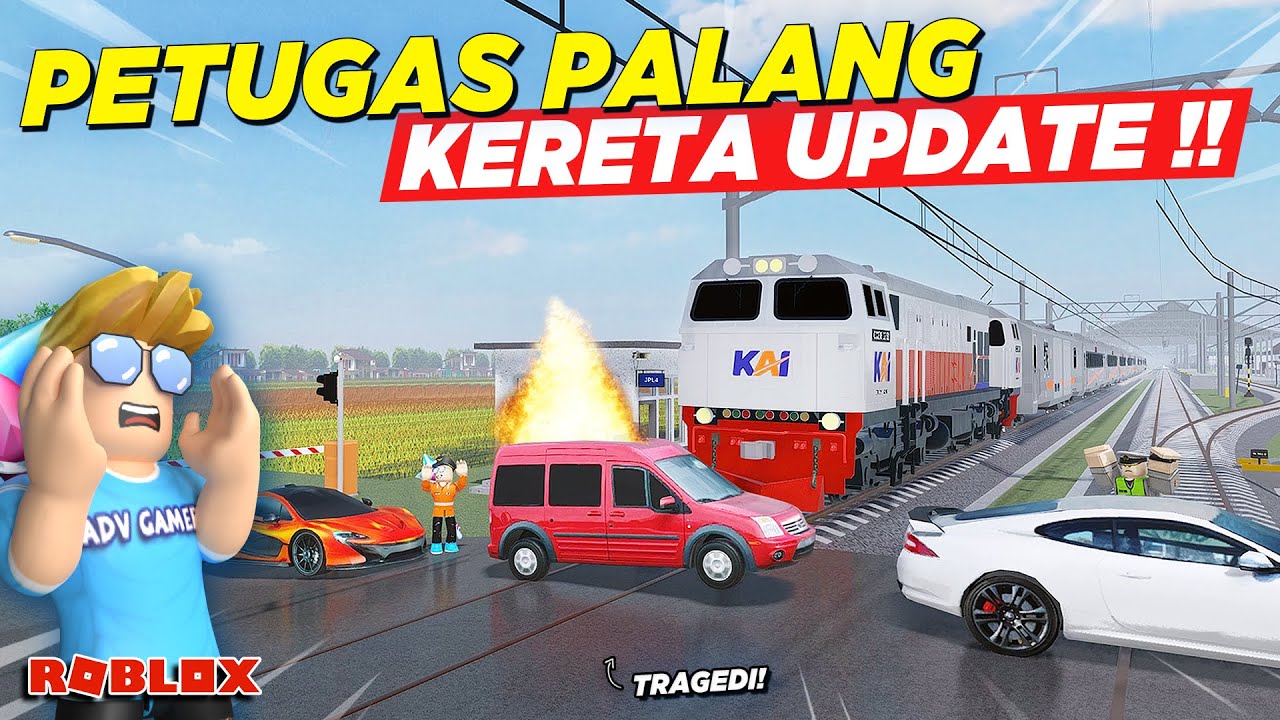 JADI PETUGAS PENJAGA PALANG DEKAT STASIUN MALAH TRAGEDI KERETA API !! ROLEPLAY GAME KAI - Roblox