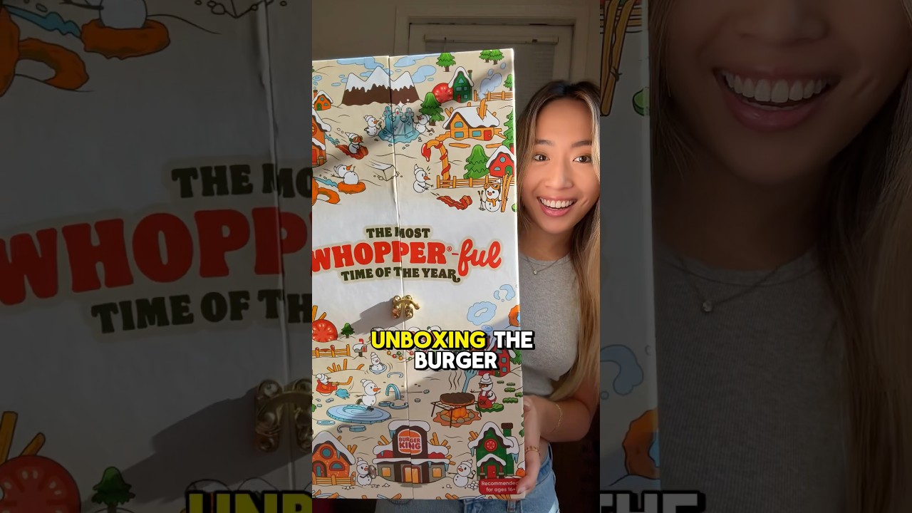 🎁 Unboxing a BURGER KING advent calendar?? 🤯 #adventcalendar #unboxing #christmas