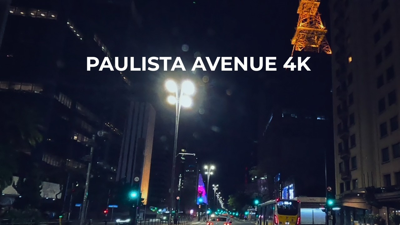 Paulista Avenue at Night 🇧🇷 | São Paulo Night Drive | 4K