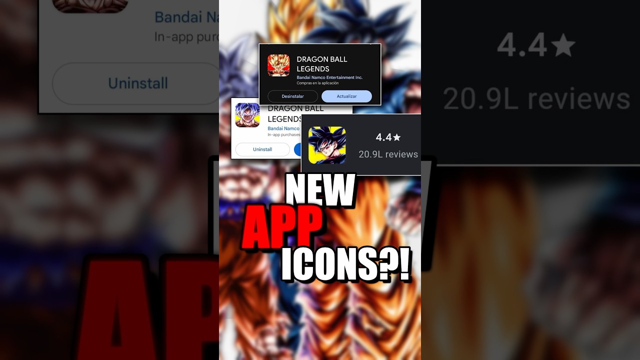 Что за хрень, эти НОВЫЕ ИКОНКИ ПРИЛОЖЕНИЯ DBL?!?😭 #dragonballlegends #shorts