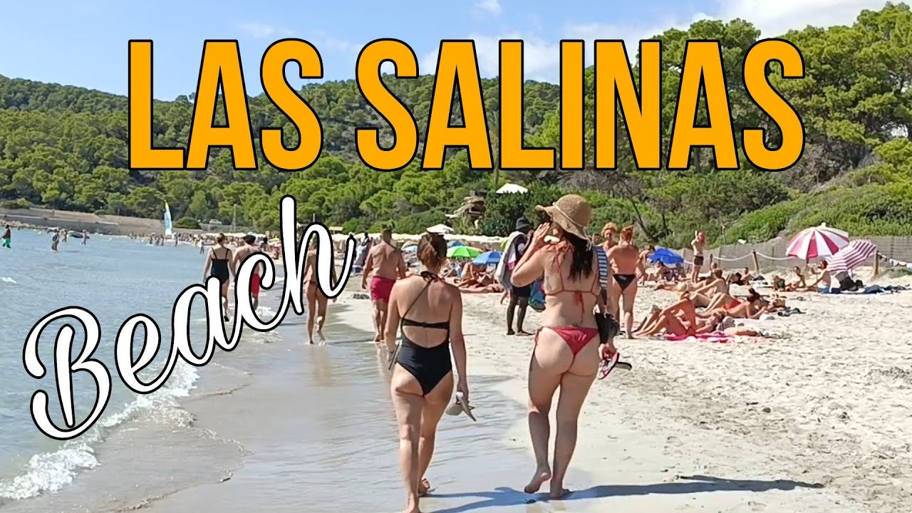 4K-HDR BEACH WALK AT LAS SALINAS BEACH | Ibiza Most Famous Beach: 🏖️ Playa De Ses Salines: