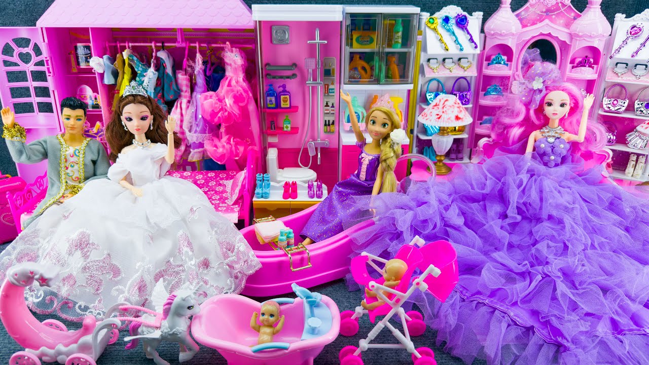 21 Minutes Satisfying Unboxing Barbie Wedding Family Playset, Cute Toys ASMR Review Toys