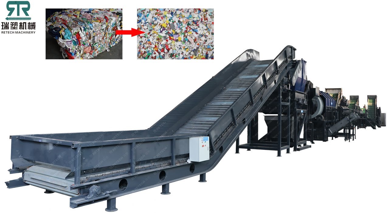 4000kghr HDPE PP Mixed Bottle Recycling Washing Line