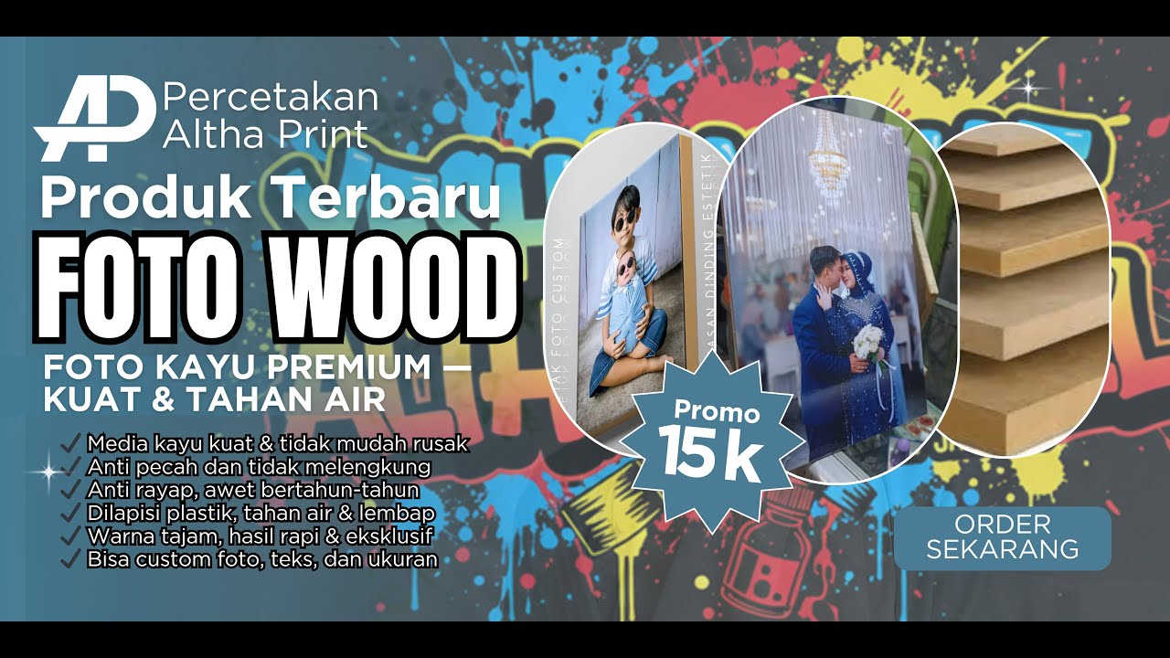 🔴SPESIAL LIVE EVENT - Cetak FOTO WOOD Altha Print | Foto Kayu Premium Anti Pecah & Tahan Air