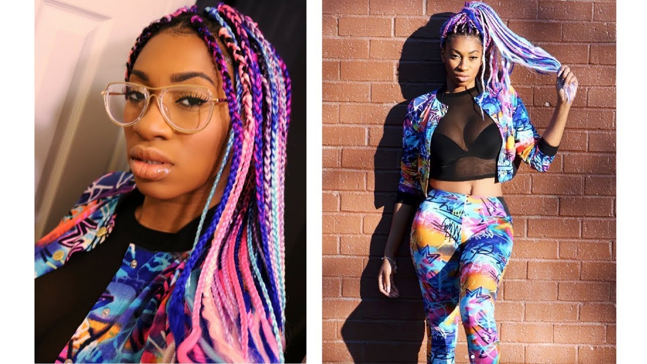 NEW BRAID PATTERN for CROCHET Braids, Ft. Zury NEON Braids 26