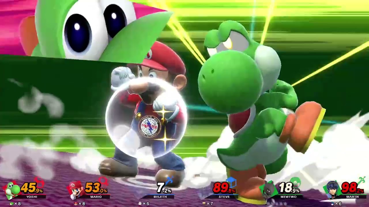 Super Smash Bros. Ultimate: 2 vs. 2 vs. 2 Team Stock Battle (Red Team vs. Blue Team vs. Green Team)