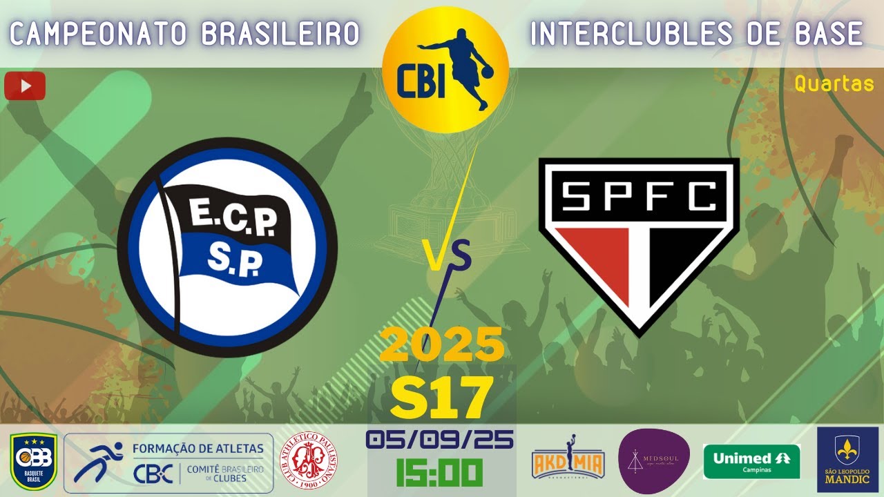 Pinheiros (SP) X São Paulo (SP) - CBI U17 2025 - Quartas - Basquete Masculino