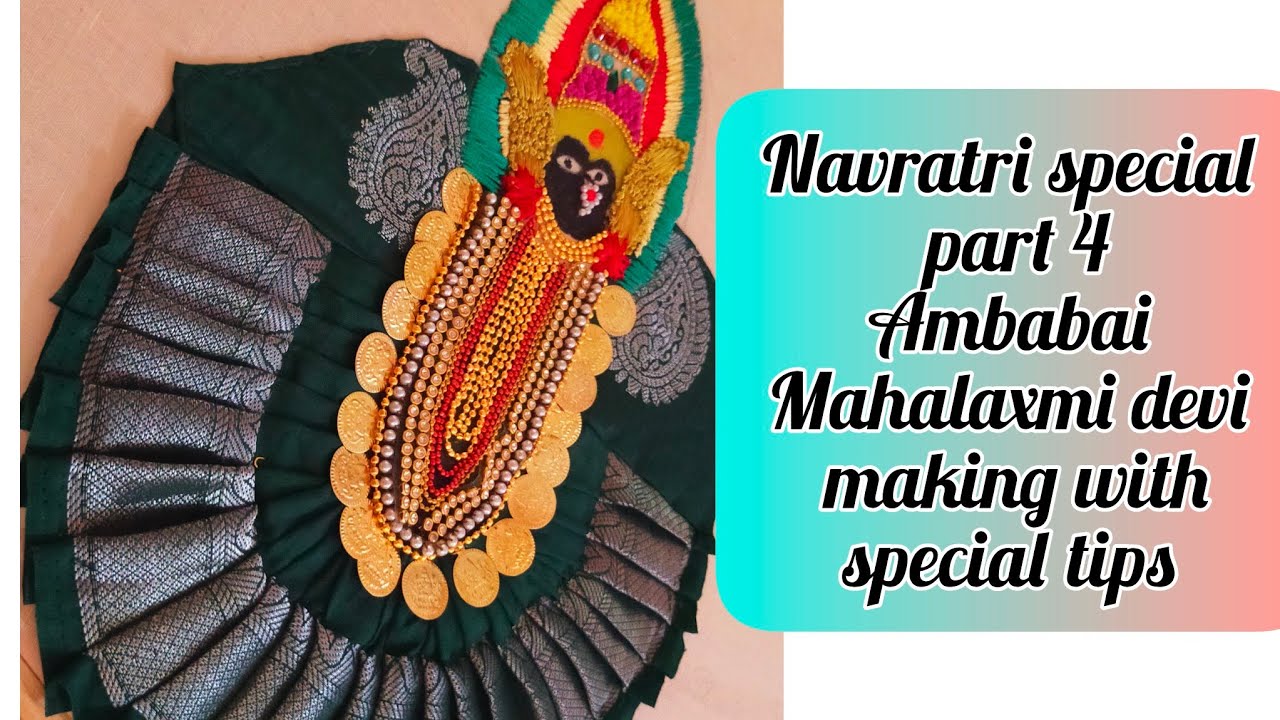 Navratri special part 4 Amba bai devi making with special tips #aariwork #mahalaxmi #devi #trending