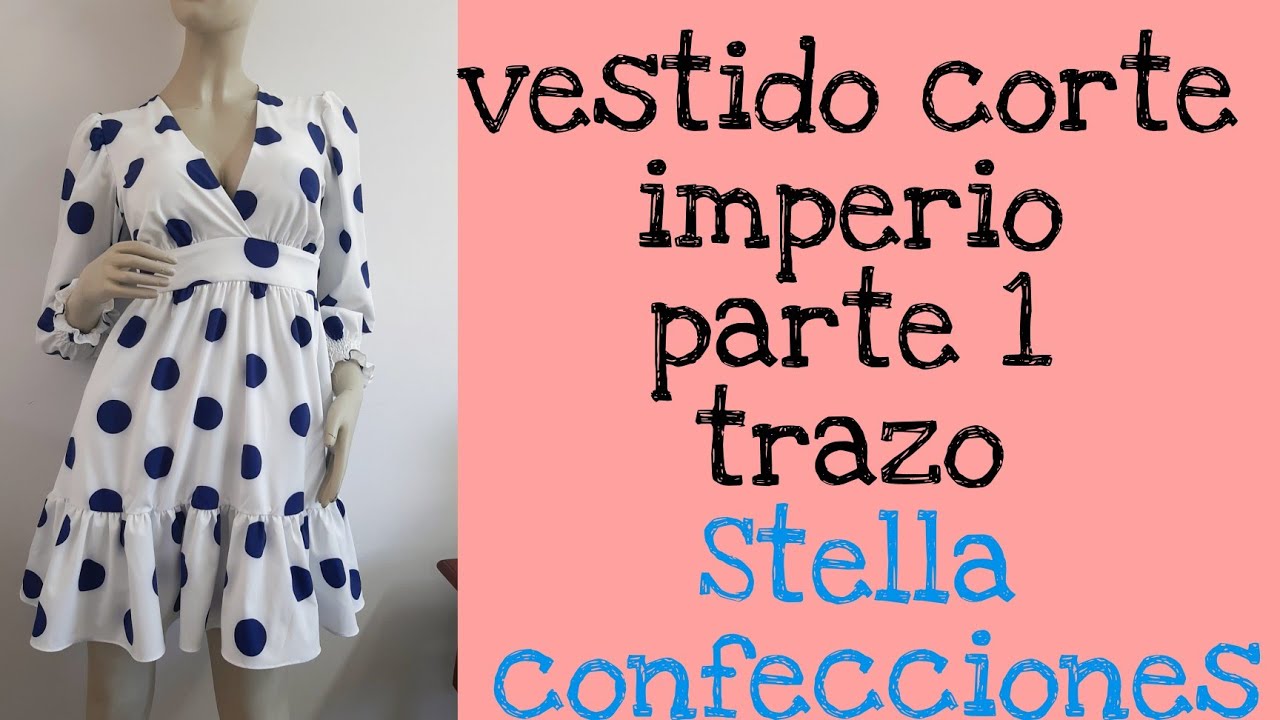 trazo de vestido corte imperio