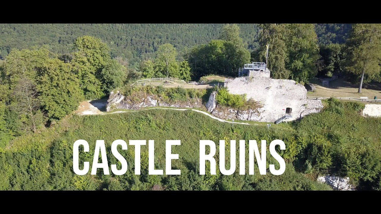 Entdecke die Verborgene Schönheit: Drohnenaufnahme Ruine Hiltenburg in Bad Ditzenbach 4K
