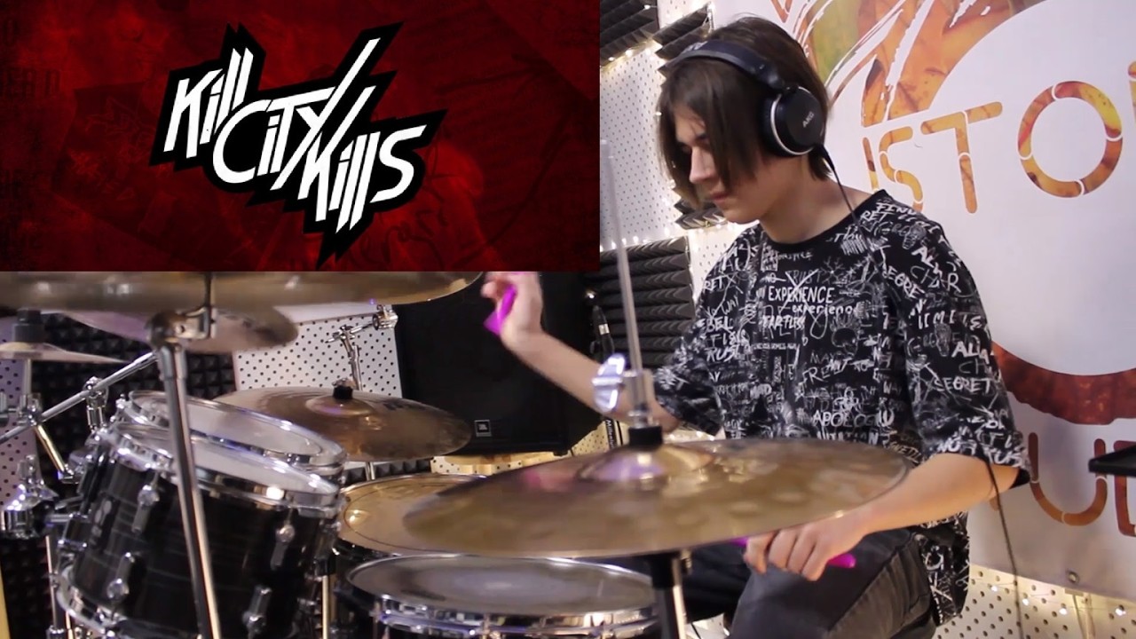 Sasha Ryabtsev (drum cover Kill City Kills -Waking the Fallen) #mobiledrumcover #shortsyoutube