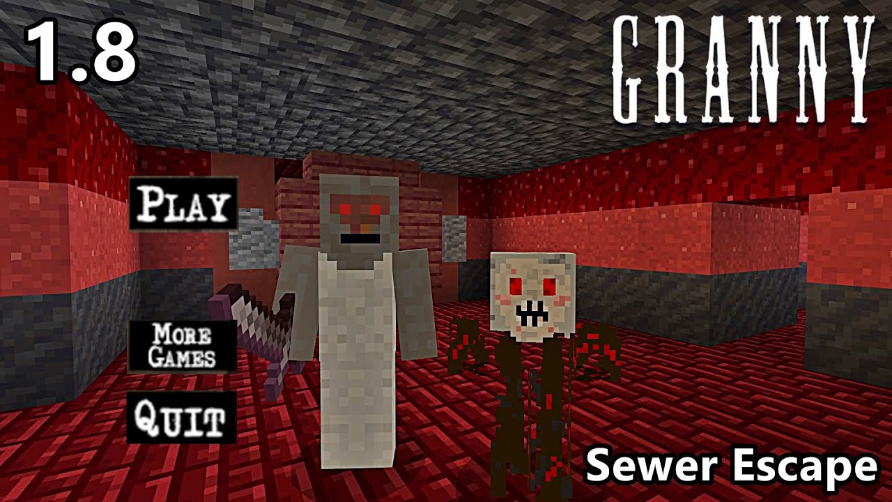 GRANNY SEWER EXIT NIGHTMARE MODE MINECRAFT GAMEPLAY