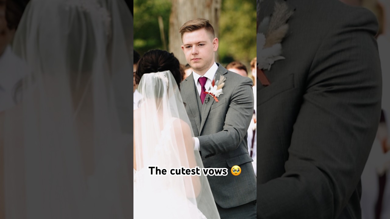 Cutest wedding vows🥹#weddingceremony #bride #weddingday #weddingdress #outdoorwedding #sentimental