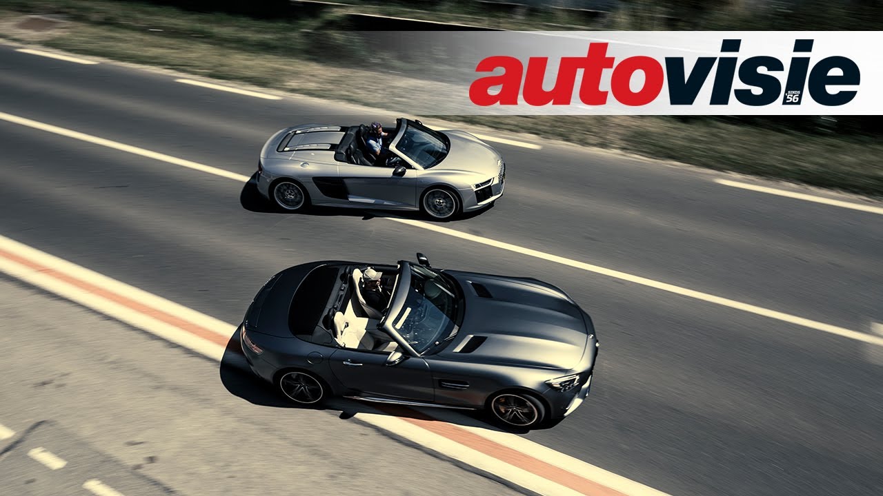 Autovisie TV: Mercedes-AMG GT C Roadster versus Audi R8 Spyder