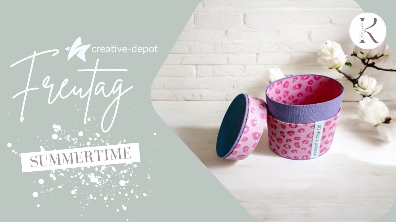 FREUTAG | Summertime | Ovale Box aus Papier basteln | Creative Depot | Juli 2025